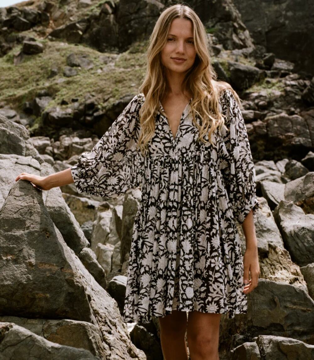 Daughters of india Kyra Mini Dress Pepper